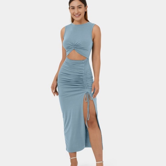 HALARA Dresses & Skirts - HALARA MOON ICE RUCHED DRESS Size X-Small